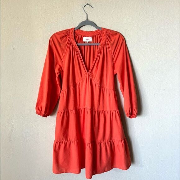 Xirena Mandarin Nadia Mini Orange Dress Boho Poplin Size XS - Picture 7 of 11